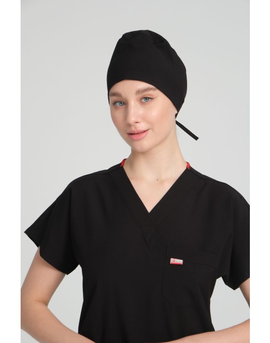 DÜZ RENK CERRAHİ BONE - Siyah