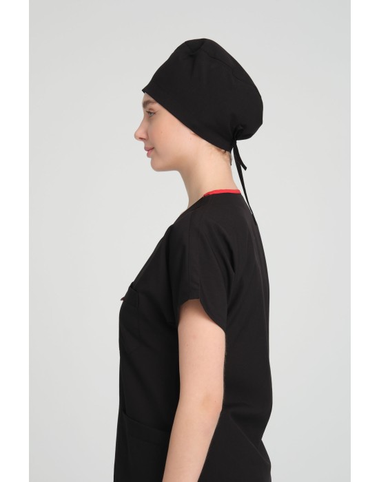 DÜZ RENK CERRAHİ BONE - Siyah