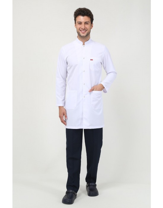 ERKEK HAKİM YAKA ORTA BOY DOKTOR ÖNLÜĞÜ - Beyaz