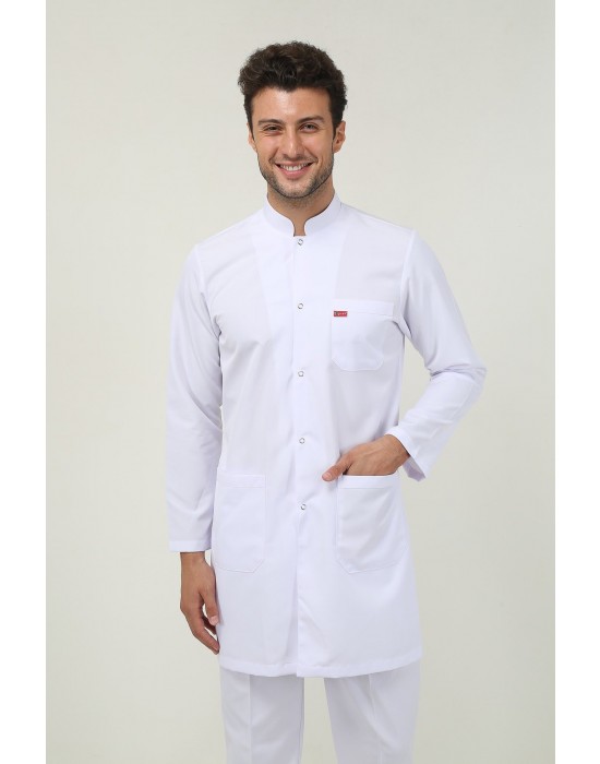 ERKEK HAKİM YAKA ORTA BOY DOKTOR ÖNLÜĞÜ - Beyaz