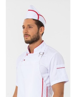 AŞÇI KAYIK KEP - KırmızıBiye-Beyaz