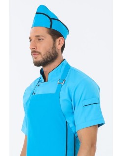 AŞÇI KAYIK KEP - SiyahBiye-Turkuaz