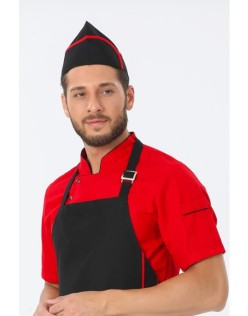 AŞÇI KAYIK KEP - KırmızıBiye-Siyah