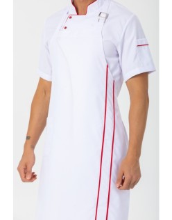 BİYELİ ASKILI AŞÇI ÖNLÜĞÜ - KırmızıBiye-Beyaz