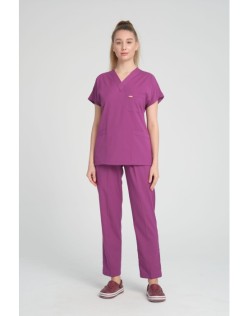 LİKRALI GREYS CERRAHİ FORMA TAKIM - Menekşe