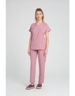 LİKRALI GREYS CERRAHİ FORMA TAKIM - Pudra