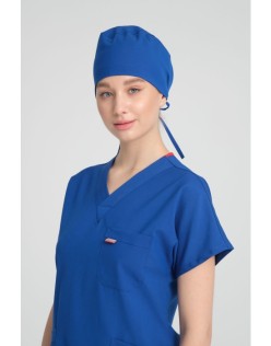 LİKRALI GREYS CERRAHİ FORMA TAKIM + BONE - Saks Mavi