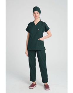 LİKRALI GREYS CERRAHİ FORMA TAKIM + BONE - Haki