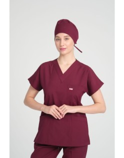 DÜZ RENK CERRAHİ BONE - Bordo