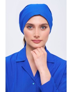 KADIN TEMİZLİK PERSONEL BONESİ - Saks Mavi