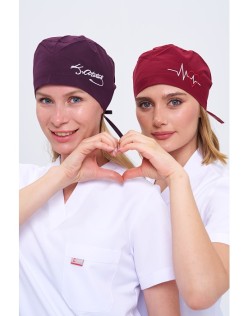 DÜZ RENK KEMAL ATATÜRK İMZALI CERRAHİ BONE - Bordo