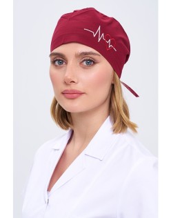 RİTİM DOKTOR - HEMŞİRE DÜZ RENK BONE - Bordo