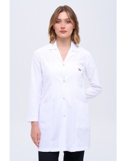 KADIN GÖMLEK YAKA ORTA BOY ÖĞRETMEN -ÖĞRENCİ ÖNLÜĞÜ - Beyaz