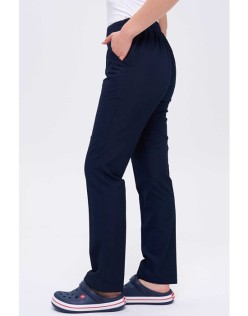 Arkası Lastikli Alpaka Kadın Personel Pantolon - Lacivert