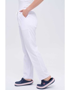 TÜM LASTİKLİ KADIN HASTANE OKUL PERSONEL AŞÇI PANTOLONU - Beyaz
