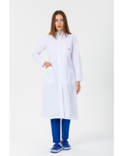 KADIN HAKİM YAKA TESETTÜR BOY DOKTOR ÖNLÜĞÜ - Beyaz
