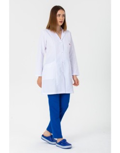KADIN GÖMLEK YAKA ORTA BOY DOKTOR ÖNLÜĞÜ - Beyaz