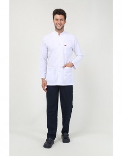 ERKEK HAKİM YAKA CEKET BOY DOKTOR ÖNLÜĞÜ - Beyaz