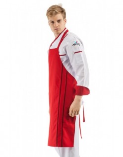 BİYELİ ASKILI AŞÇI ÖNLÜĞÜ - SiyahBiye-Kırmızı