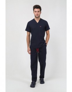 TERİKOTON ERKEK V YAKA CERRAHİ FORMA TAKIM - Lacivert