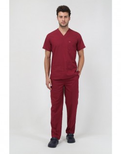 TERİKOTON ERKEK V YAKA CERRAHİ FORMA TAKIM - Bordo