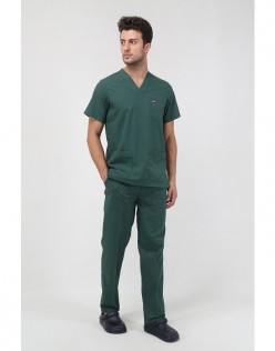 TERİKOTON ERKEK V YAKA CERRAHİ FORMA TAKIM - Avcı Yeşili