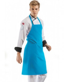 BİYESİZ DÜZ RENK ASKILI AŞÇI ÖNLÜĞÜ - Turkuaz