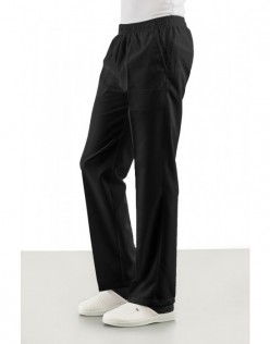 TÜM LASTİKLİ ERKEK AŞÇI PANTOLONU - Siyah
