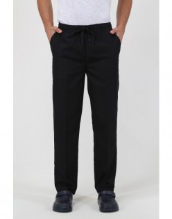TÜM LASTİKLİ ERKEK HASTANE OKUL PERSONEL PANTOLON - Siyah