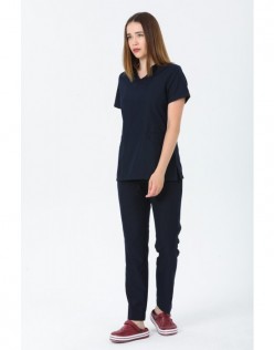 ALFA KADIN ALPAKA CERRAHİ ÜNİFORMA TAKIM - Lacivert